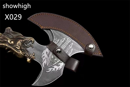 handmade high carbon trident battle axe X029 - Yueqing