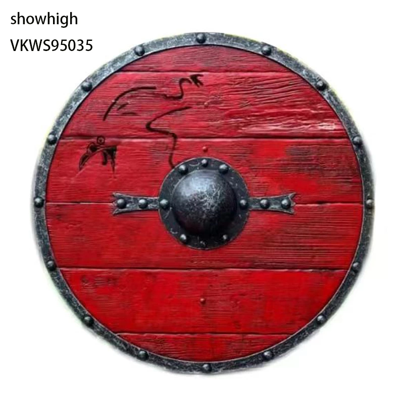 wooden viking ragnar shield VKWS95035