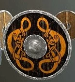 wooden viking ragnar shield VKWS95035
