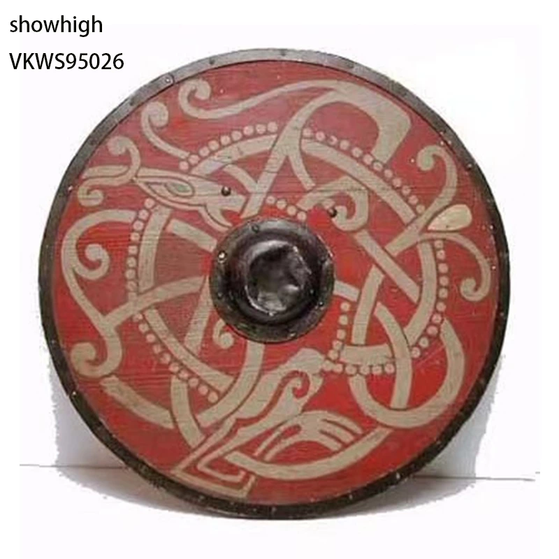 wooden viking ragnar shield VKWS95035