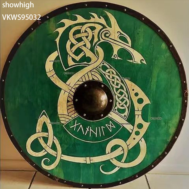 wooden viking ragnar shield VKWS95035