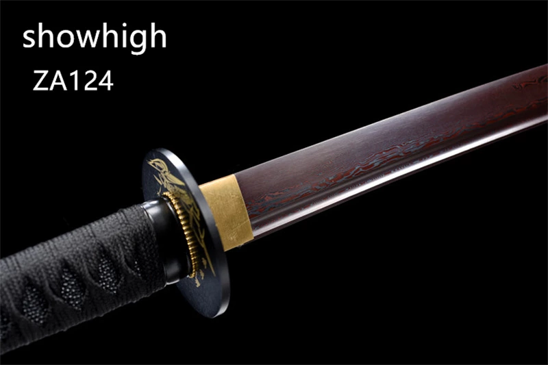 purple  damascus katana swords ZA124