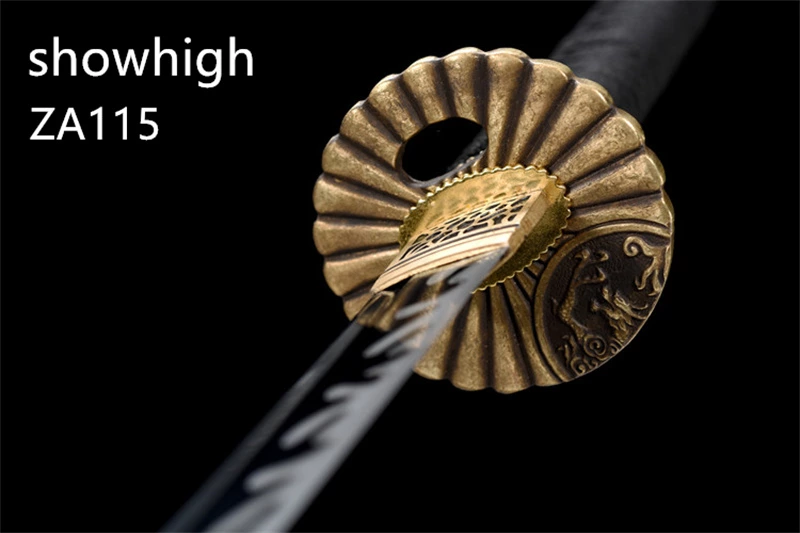 hand forged high carbon steel black katana sword ZA115