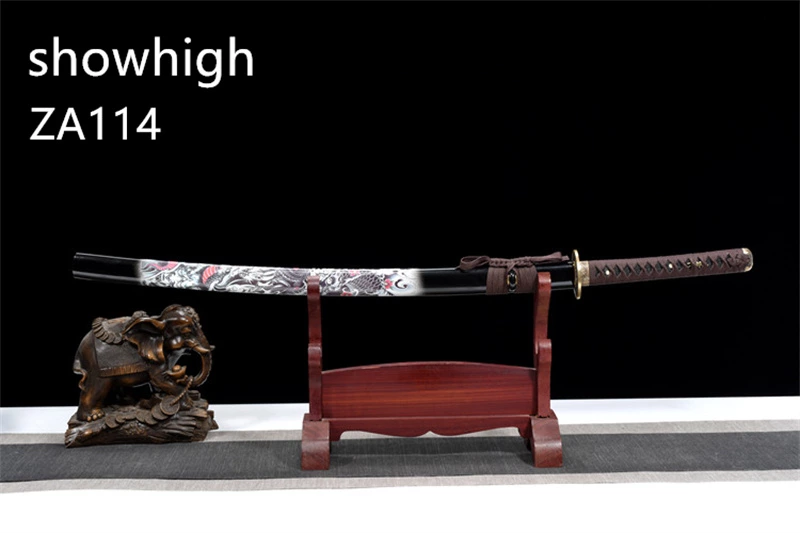 T10 real hamon dragon katana sword ZA114