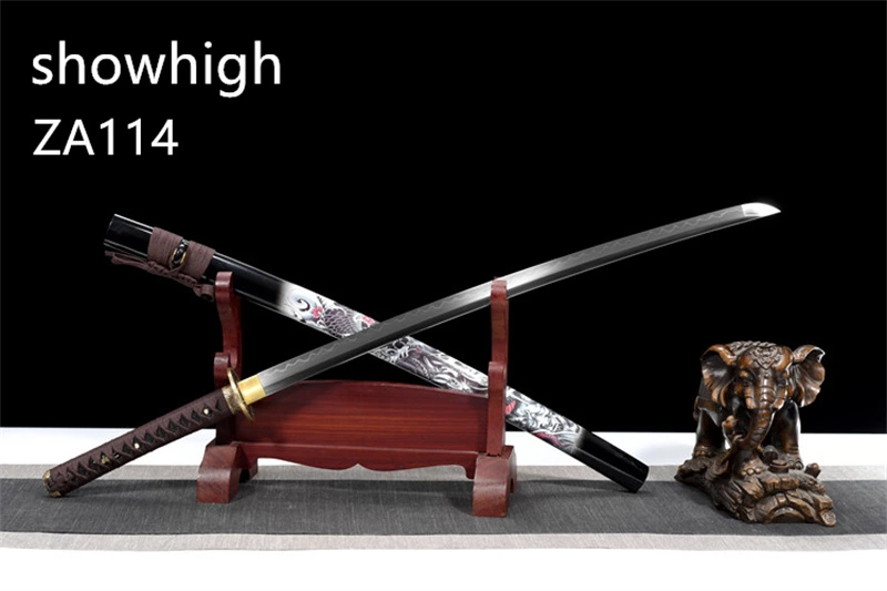 T10 real hamon dragon katana sword ZA114