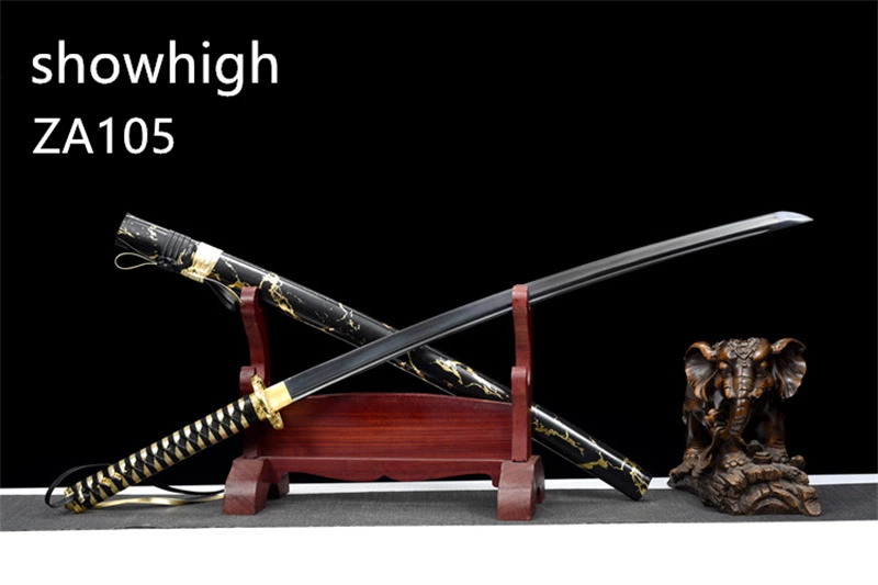 black and gold katana sword ZA105