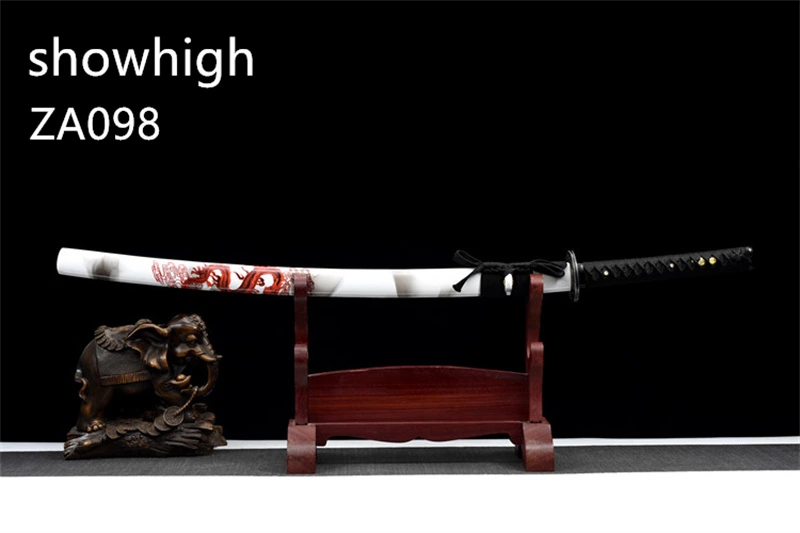 red  dragon black katana sword ZA098