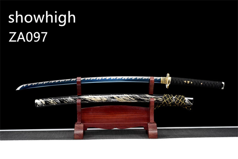 hand forged blue katana sword ZA097