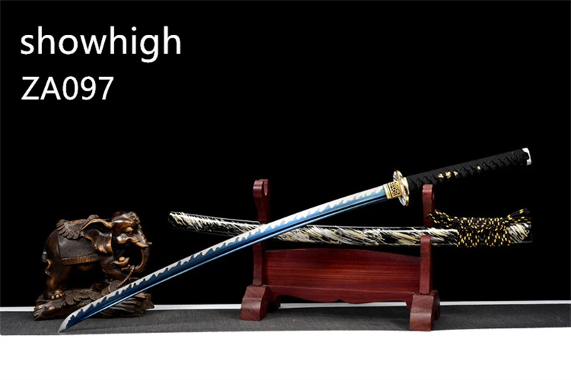 hand forged blue katana sword ZA097