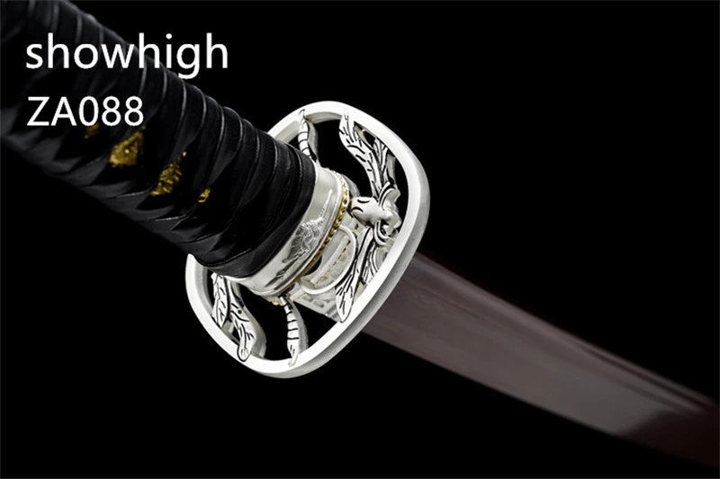 red  damascus katana sword ZA088