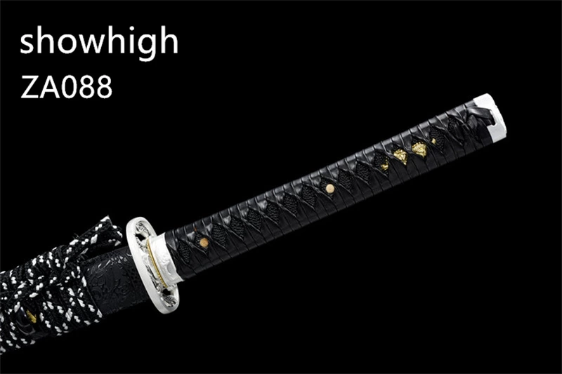 red  damascus katana sword ZA088