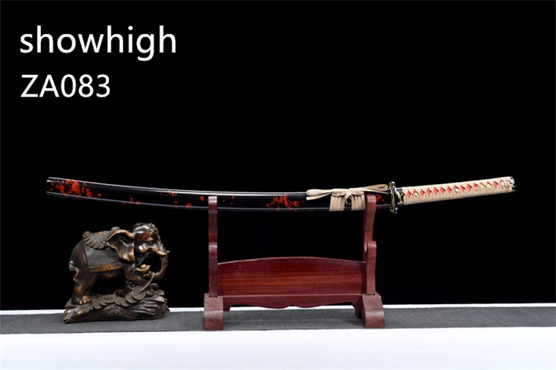 red damascus katana sword ZA083