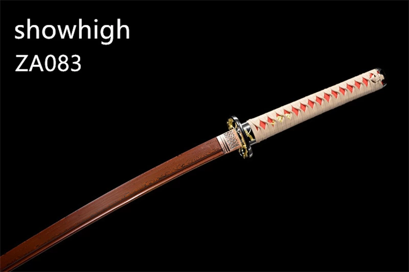 red damascus katana sword ZA083