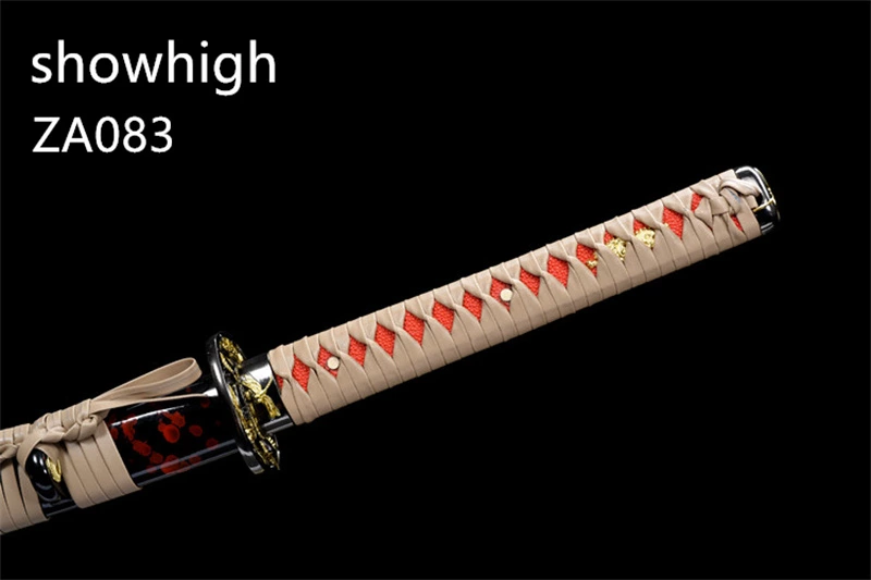red damascus katana sword ZA083
