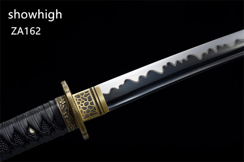 handmade black carbon steel military katana sword ZA162