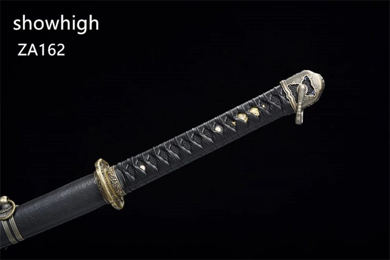 handmade black carbon steel military katana sword ZA162