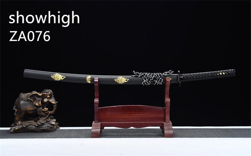 hand forged black katana swords ZA076
