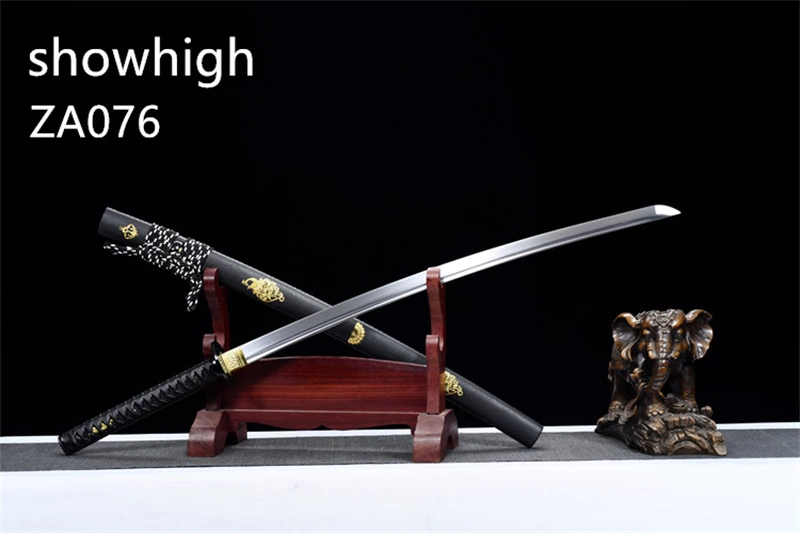 hand forged black katana swords ZA076