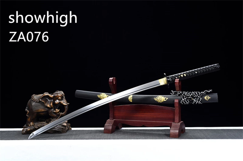 hand forged black katana swords ZA076