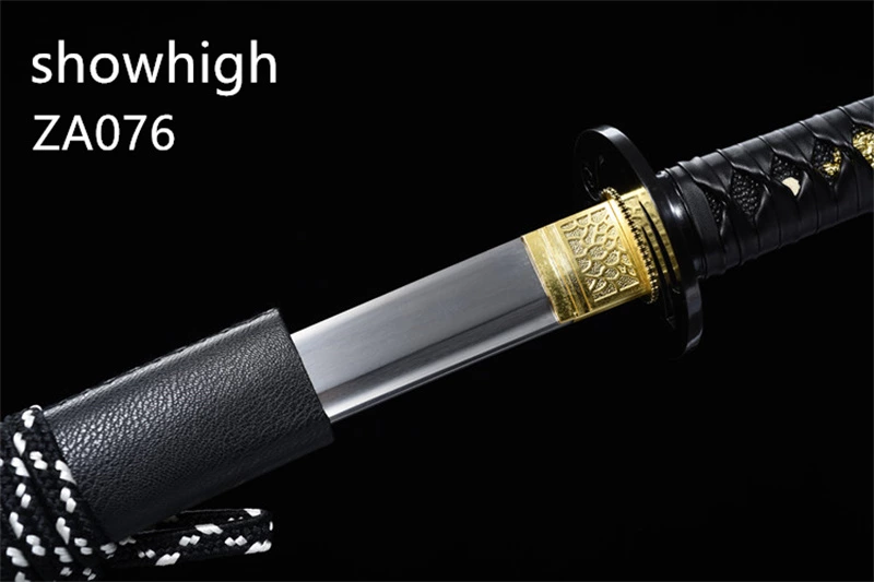 hand forged black katana swords ZA076