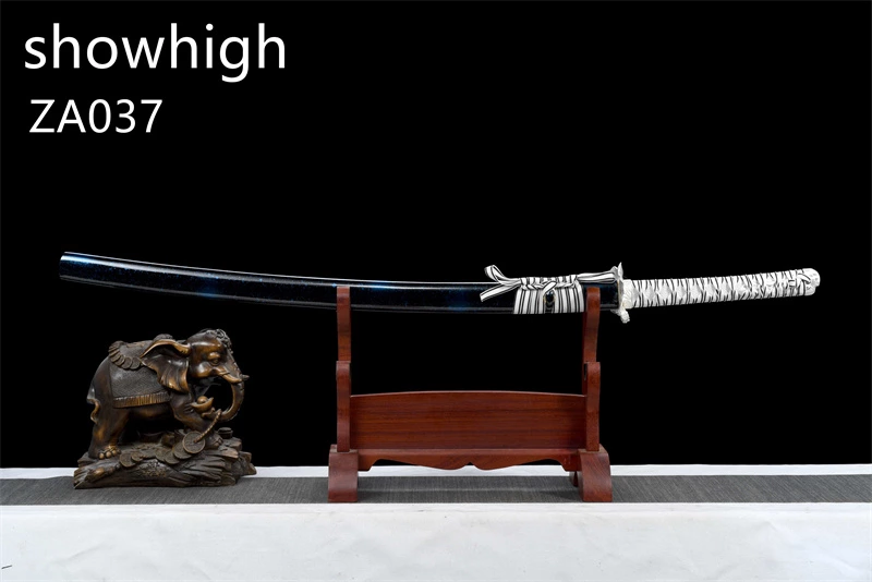 mirror polished high carbon steel lotus katana sword ZA037