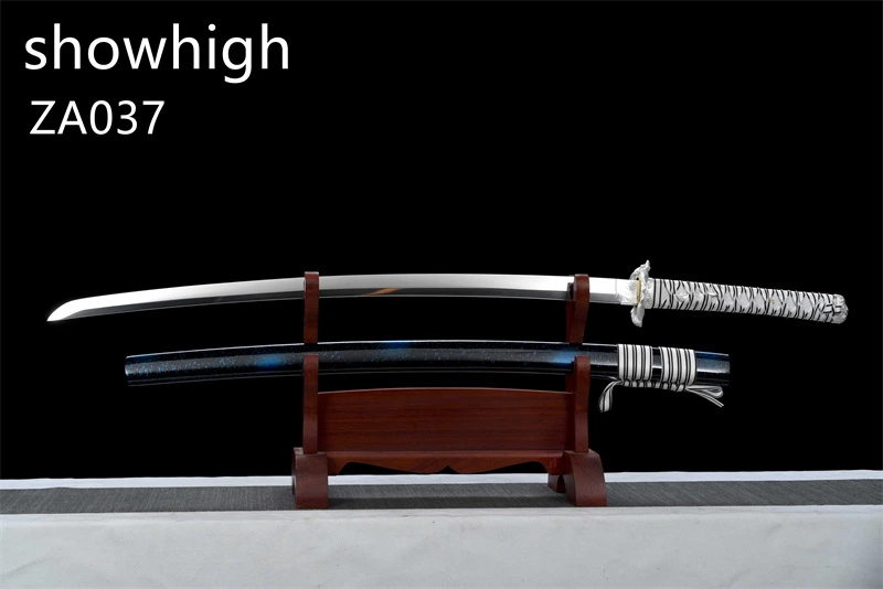 mirror polished high carbon steel lotus katana sword ZA037