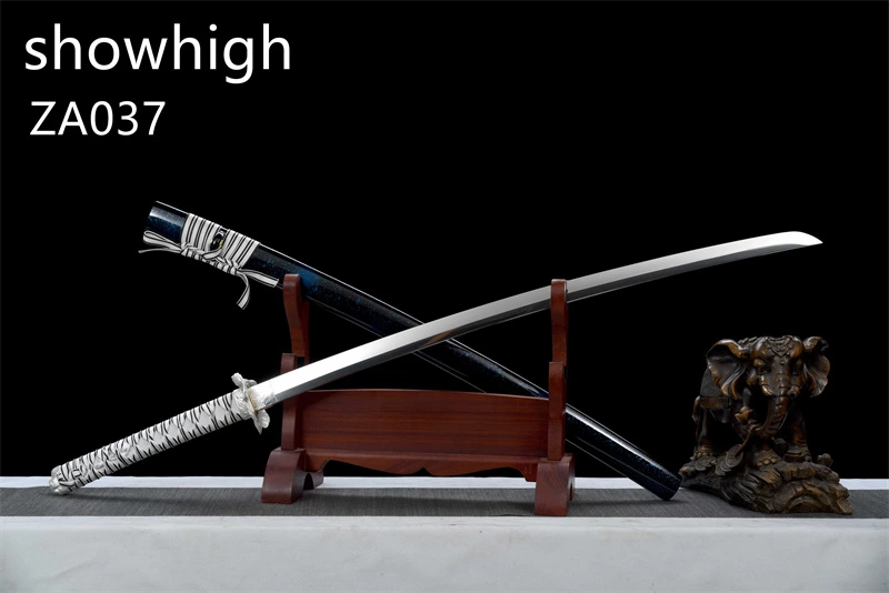 mirror polished high carbon steel lotus katana sword ZA037