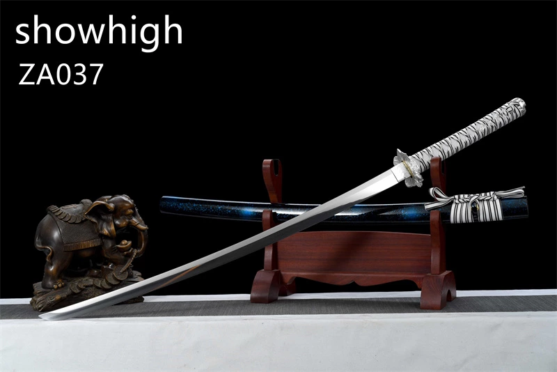 mirror polished high carbon steel lotus katana sword ZA037