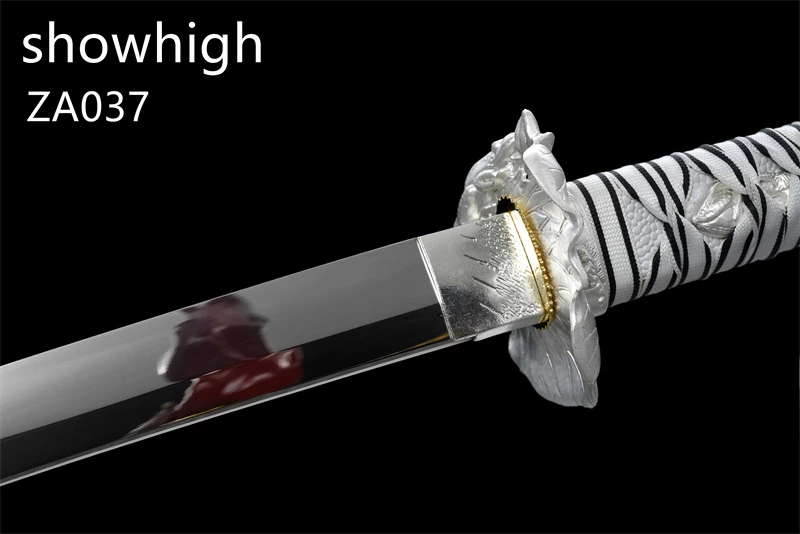 mirror polished high carbon steel lotus katana sword ZA037