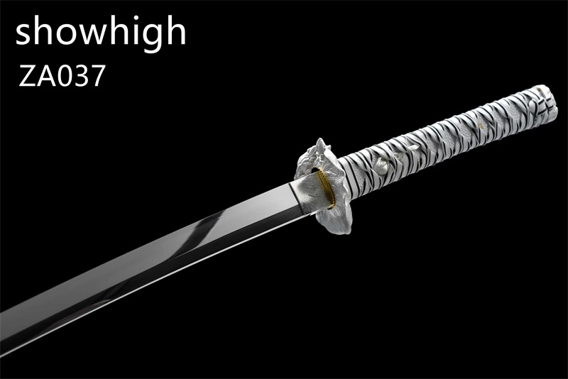 mirror polished high carbon steel lotus katana sword ZA037
