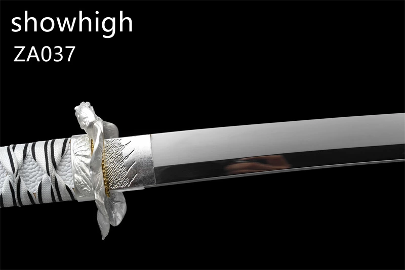 mirror polished high carbon steel lotus katana sword ZA037