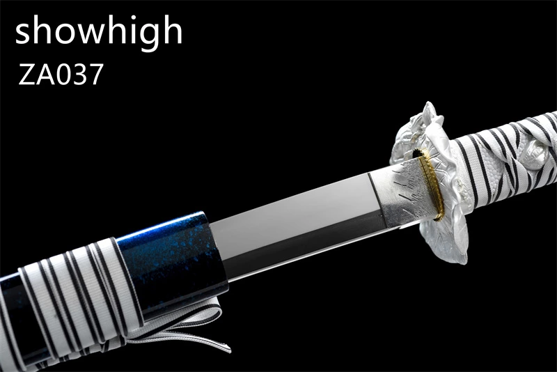 mirror polished high carbon steel lotus katana sword ZA037