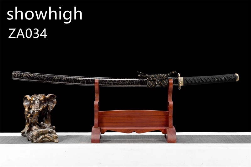 mirror polished high carbon steel katana sword ZA034