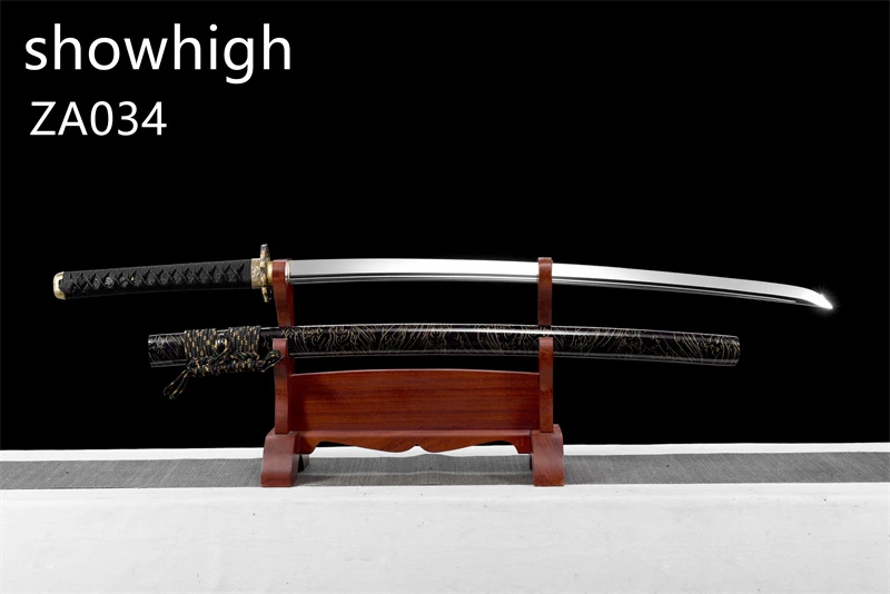mirror polished high carbon steel katana sword ZA034