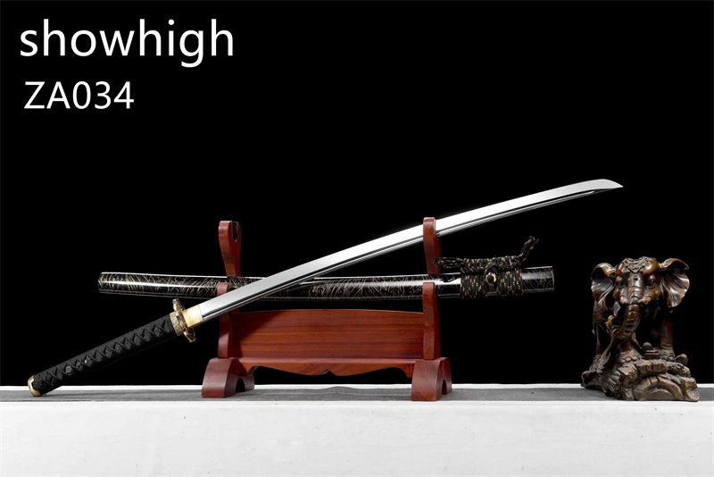mirror polished high carbon steel katana sword ZA034