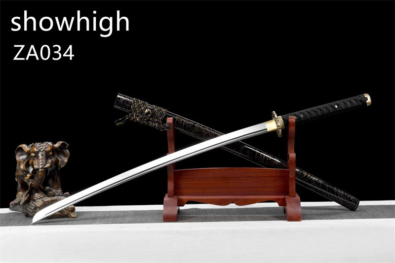 mirror polished high carbon steel katana sword ZA034