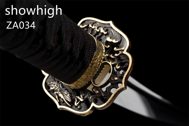 mirror polished high carbon steel katana sword ZA034