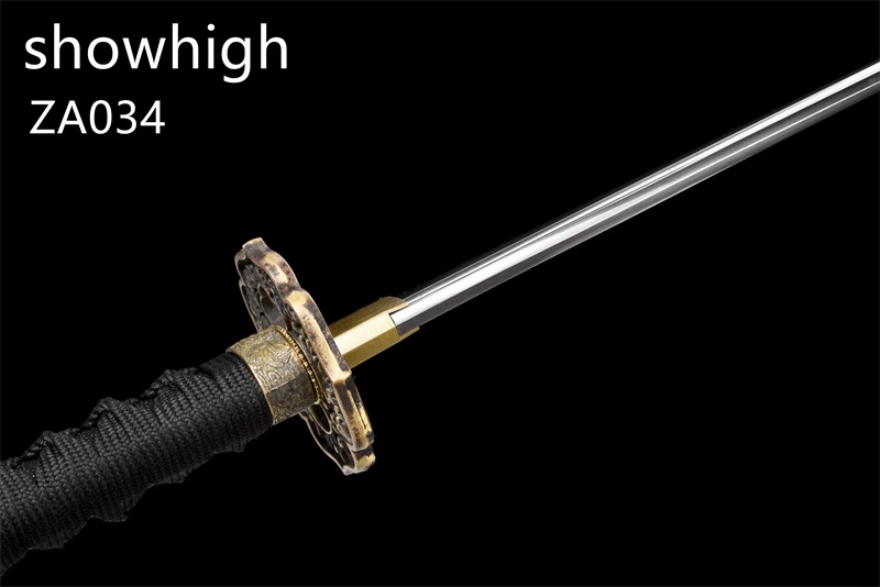 mirror polished high carbon steel katana sword ZA034