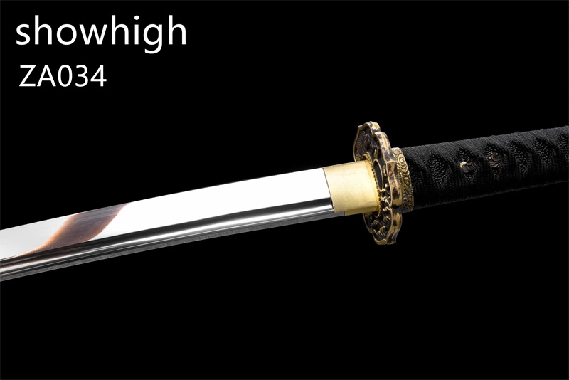 mirror polished high carbon steel katana sword ZA034