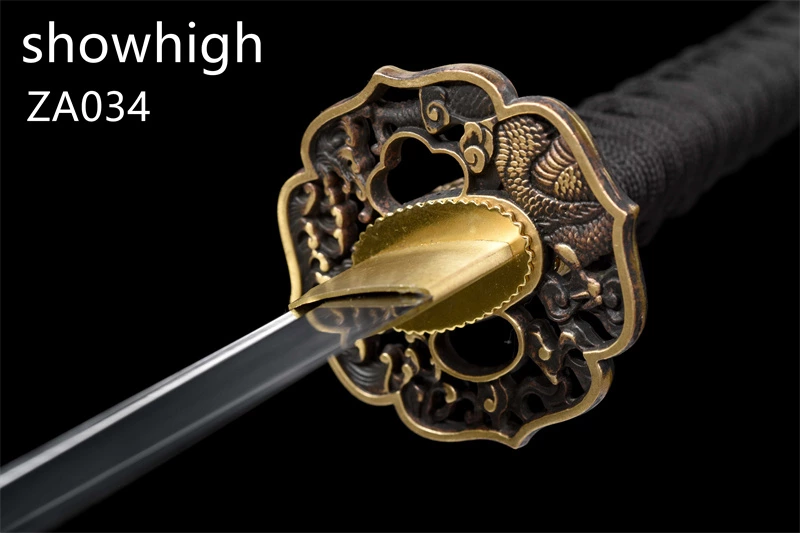 mirror polished high carbon steel katana sword ZA034