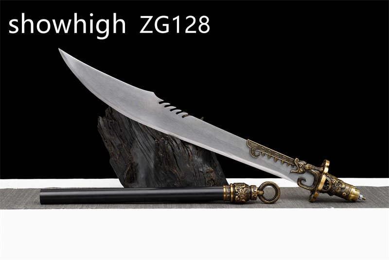 broadsword with  black stainless steel long handle  ZG128