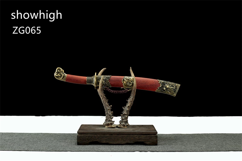 handmade red damascus sword ZG065