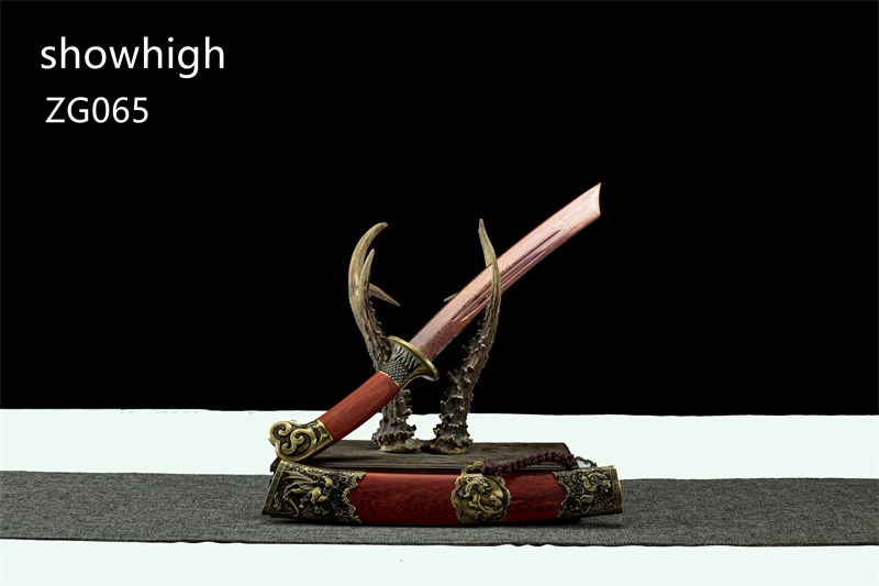 handmade red damascus sword ZG065