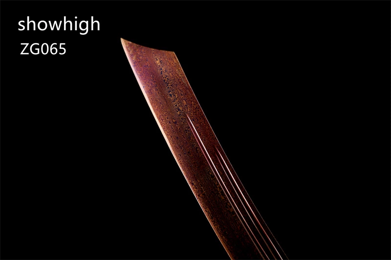handmade red damascus sword ZG065