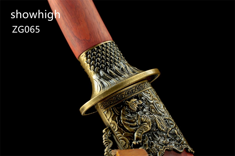 handmade red damascus sword ZG065