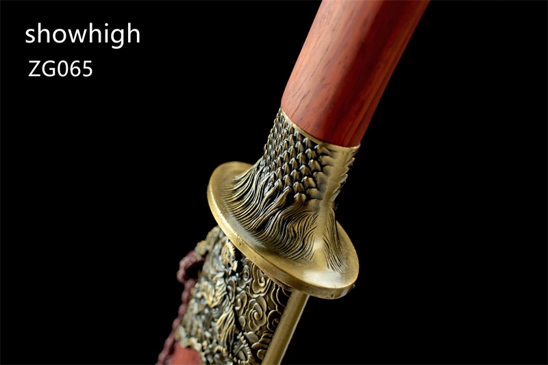 handmade red damascus sword ZG065