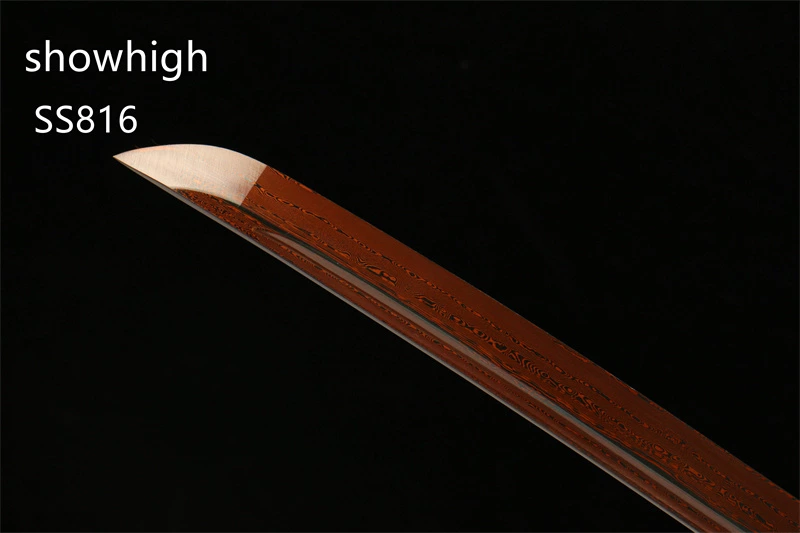 handmade red damascus katana sword SS816