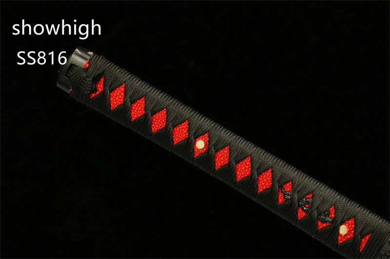 handmade red damascus katana sword SS816