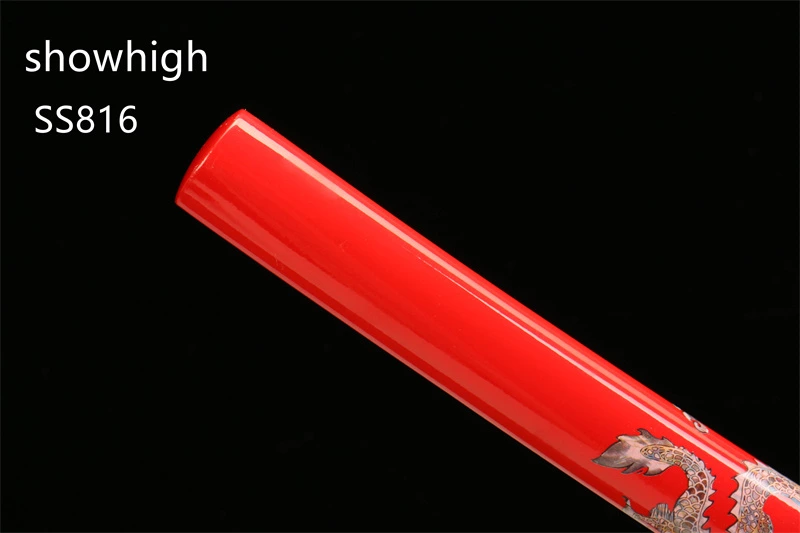 handmade red damascus katana sword SS816