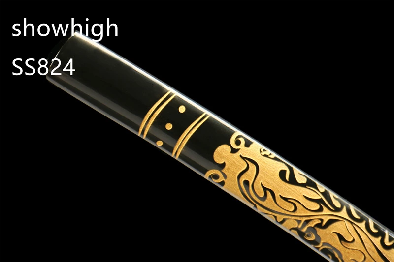 Handmade black katana  phoenix sword SS824